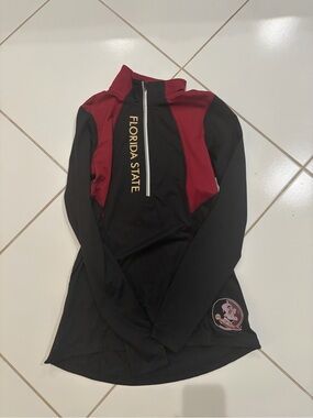 Rivalry Threads Women's Black and Garnet Half-Zip Ski Jacket